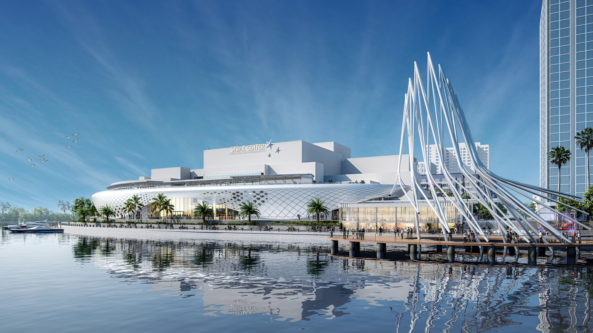 An artist's rendering of what Tampa's Straz Center for the Performing Arts will look like when it's fully expanded and renovated. (Courtesy photo)
