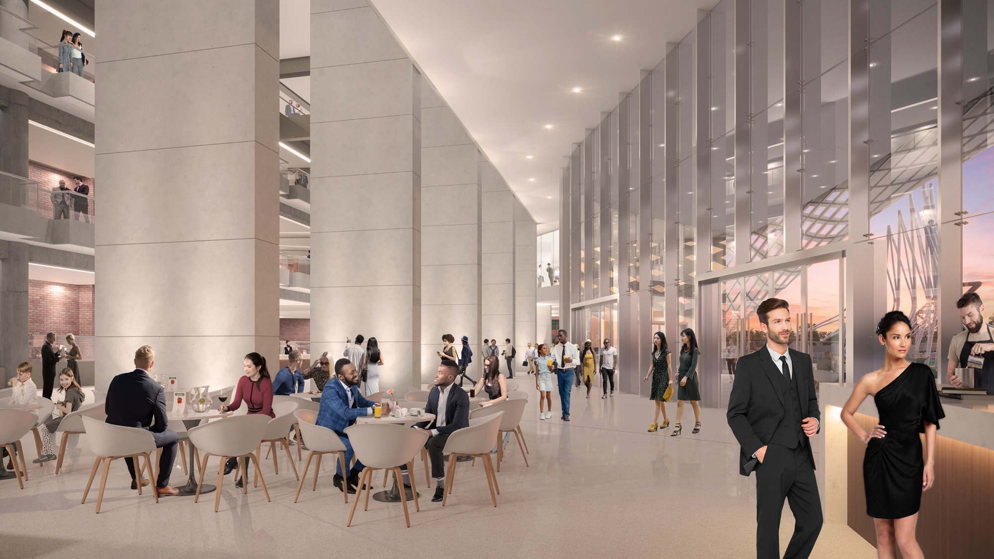An artist's rendering of the proposed makeover of the Straz Center lobby. (Courtesy photo)