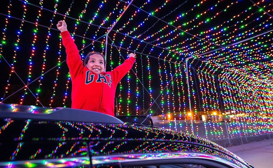 Experience the sixth-annual Magic of Lights Holiday Display at the Daytona Beach International Speedway. Photo courtesy of Magic of Lights