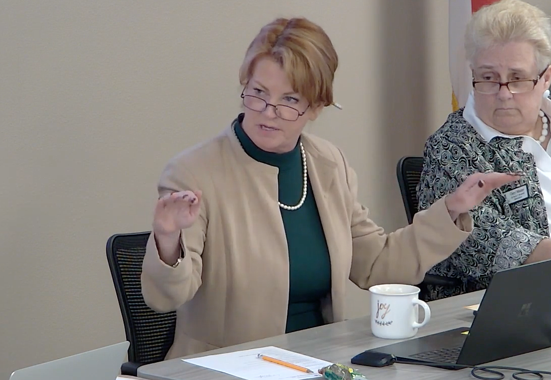 Board member Colleen Conklin, left, and Chair Cheryl Massaro. Image from meeting livestream