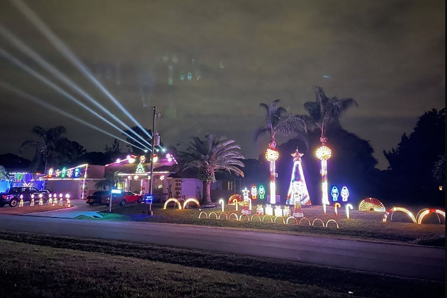 A home on Bellaire Drive during last year's Holiday Light Fight. Photo courtesy of the city of Palm Coast