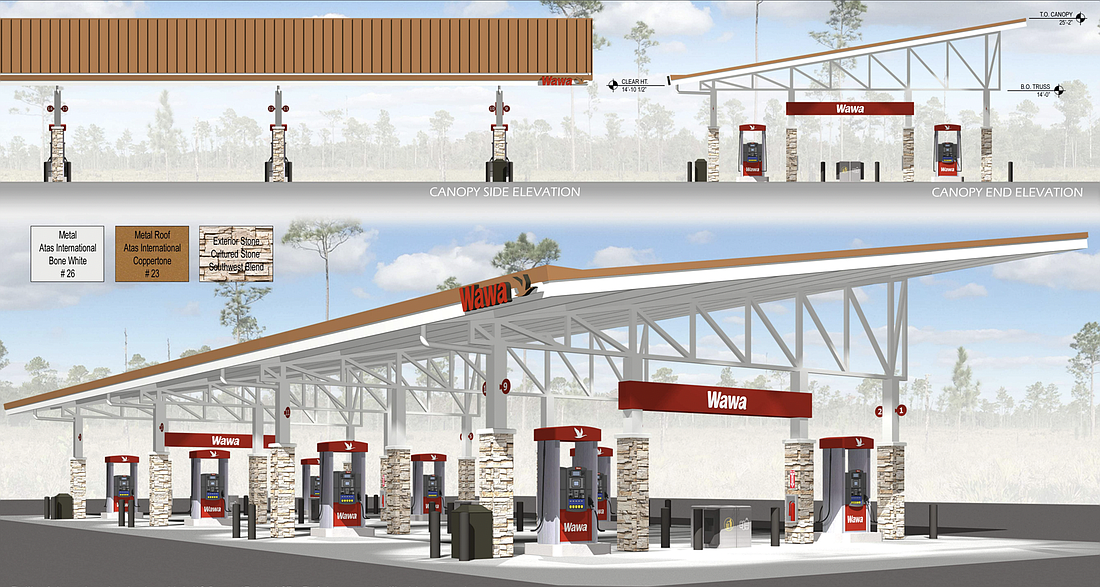 A new Wawa location is in the process of being approved for Palm Coast. Image from site plan application documents