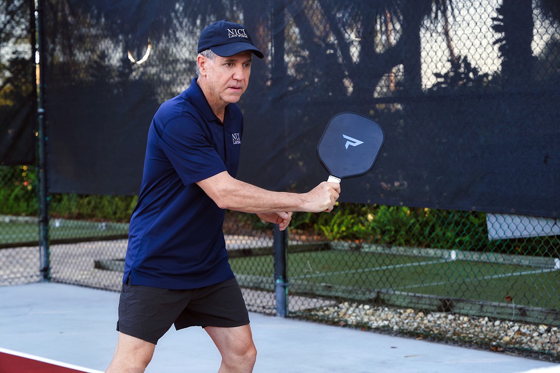 Jim Nici says he modeled his pickleball strategy by watching the pros. (Photo by Stefania Pifferi)