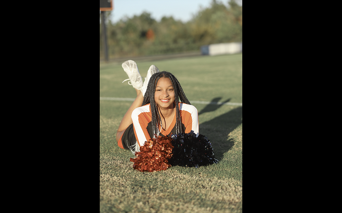 Morgan Brown, of Port Orange,Â was selectedÂ during theÂ Universal Cheerleaders Association camp in Daytona Beach in August.Â Courtesy photo