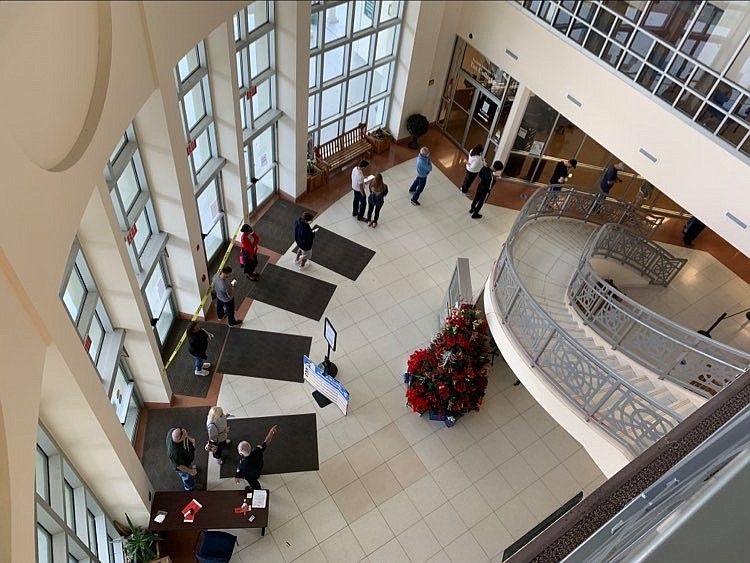 People enter the Flagler County's Government Services Building. File photo by Brian McMillan