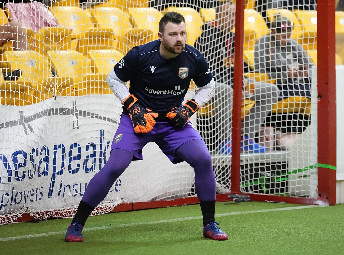 Entrepreneur Chris Frederick has a second career as a goalkeeper for Florida Tropics SC, a professional indoor soccer club based in Lakeland. (Courtesy photo)