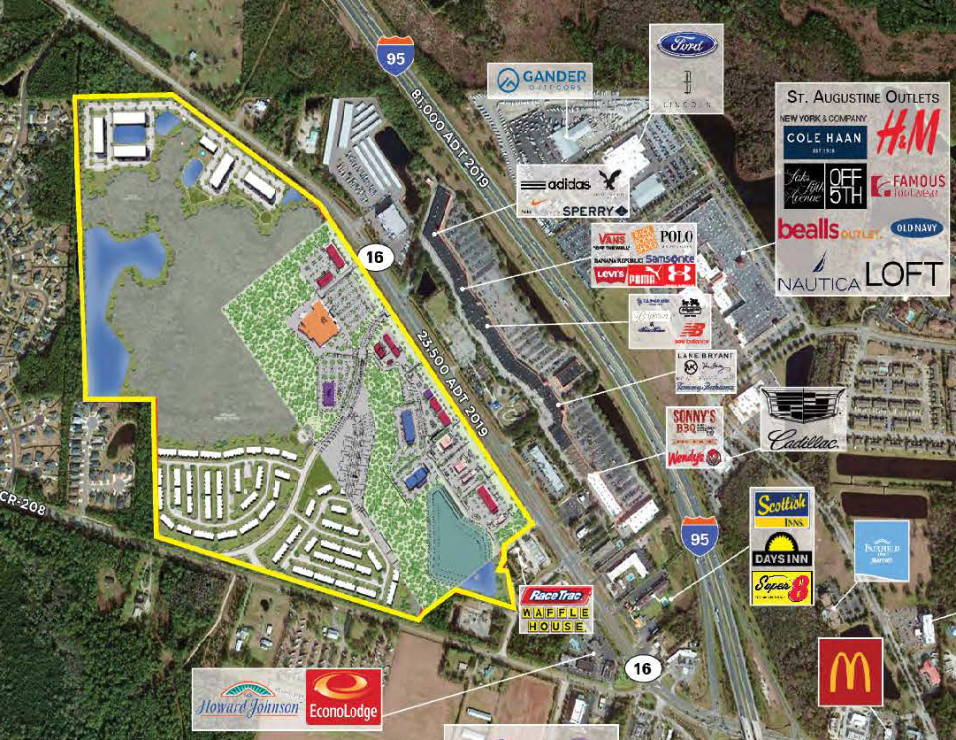 A map of the development area for Elevation Pointe.