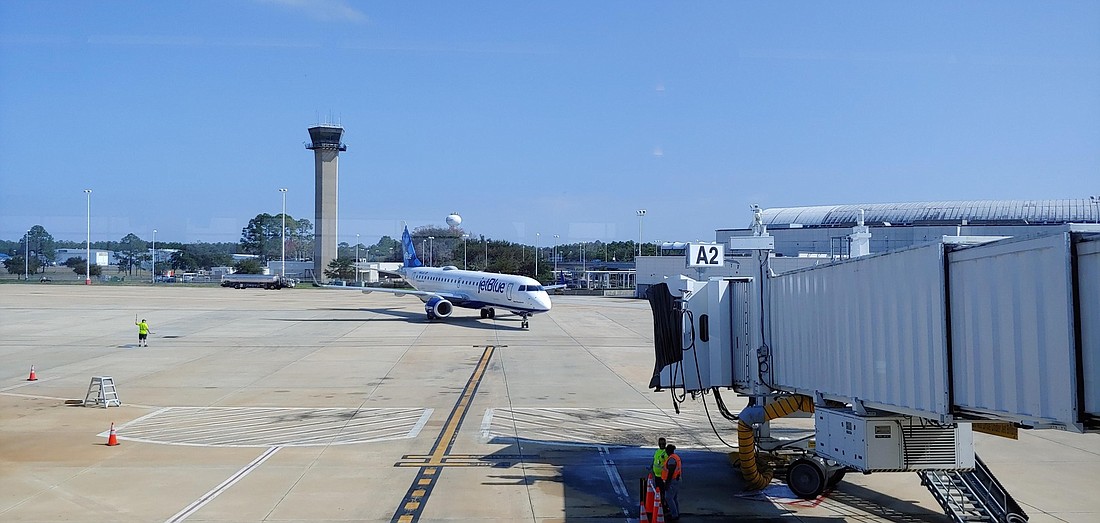 JetBlue launched nonstop service from Jacksonville International Airport to Los Angeles in 2022. The airport is spending $400 million to add a concourse and parking garage.