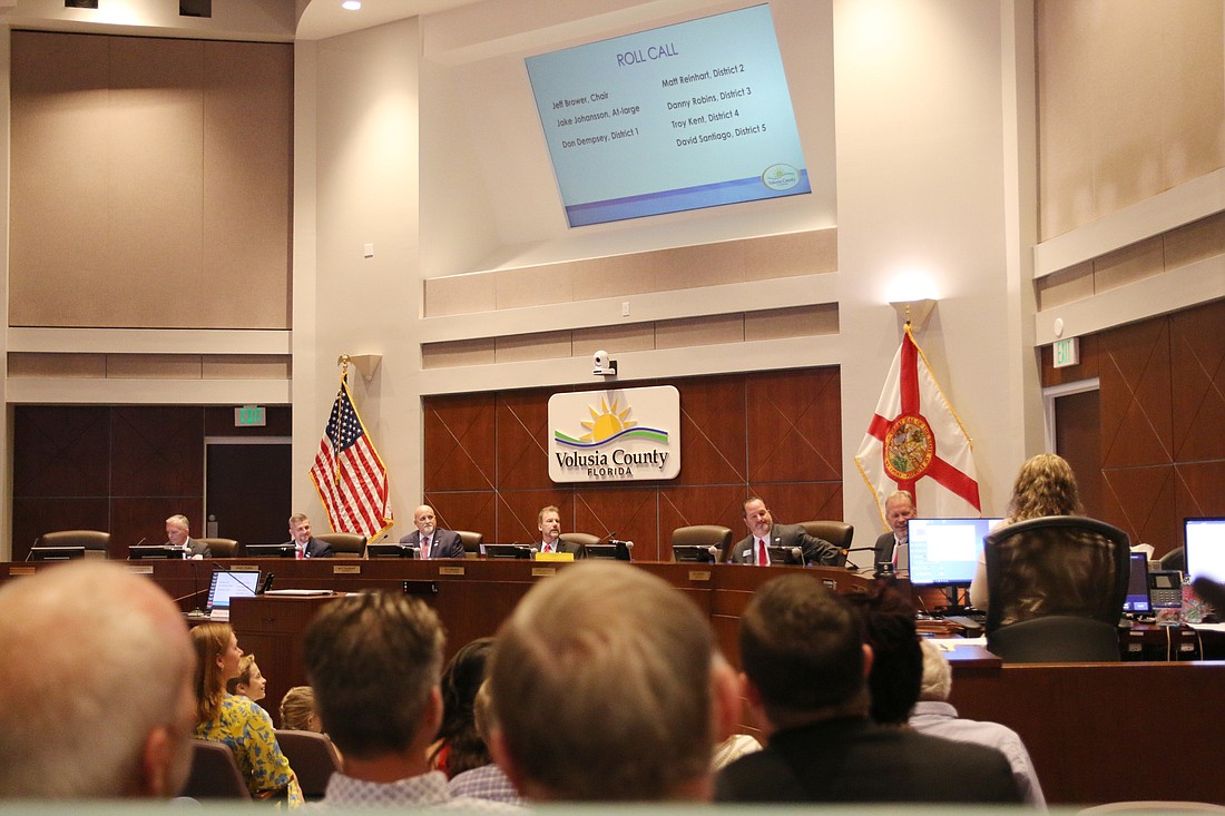 The Volusia County Council unanimously approved a hybrid start time for its meetings in 2023 in hopes of attracting greater public participation. Photo by Jarleene Almenas