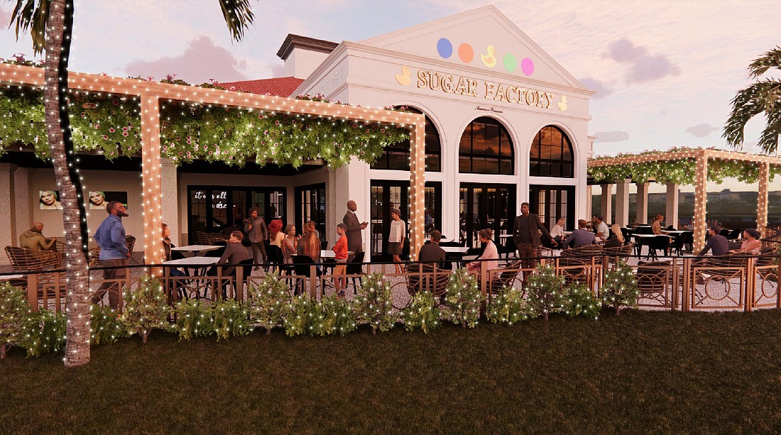 An artist&#39;s rendering of Sugar Factory American Brasserie planned at 4910 Big Island Drive in the former Brio Tuscan Grille space.