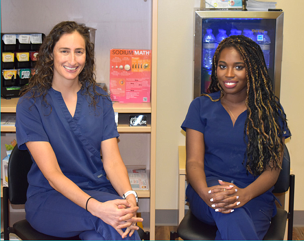 Alana Shawah, left, and Melody Pierre-Jean facilitate the programs at the Flagler Health Department's Diabetes Education Center. Courtesy photo