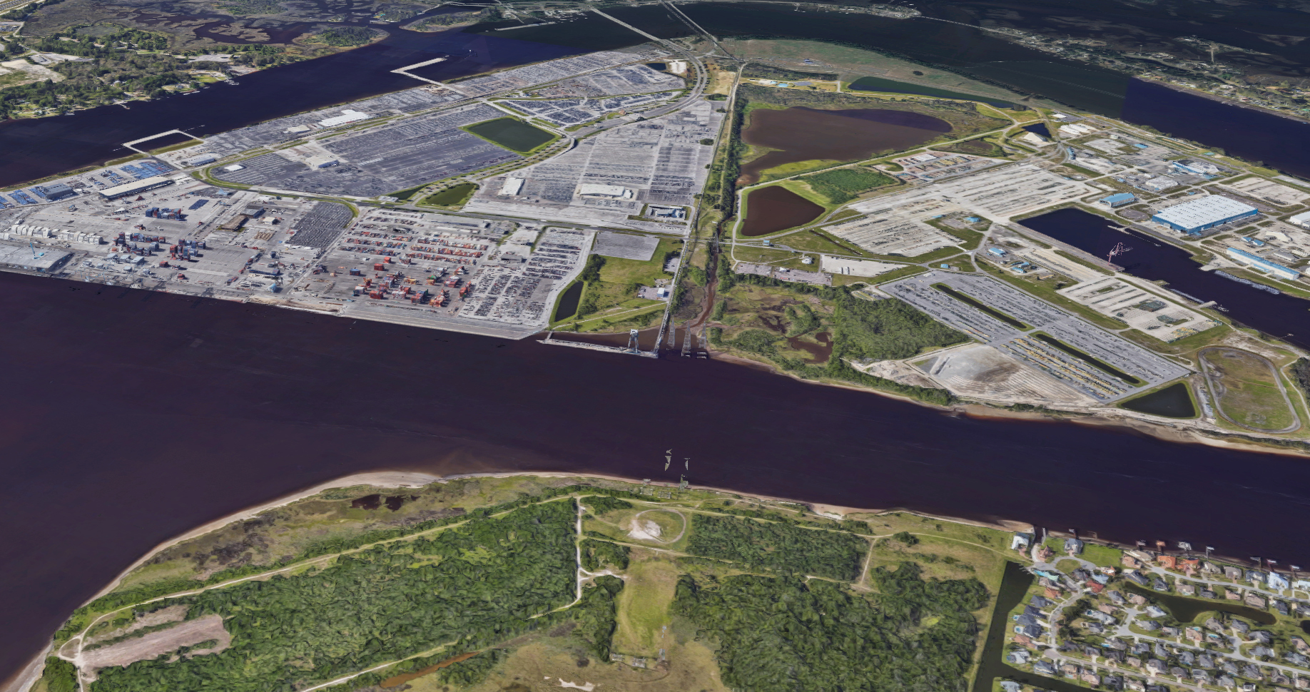 Taxpayers spent  $420 million to deepen the St. Johns River so larger ships can use the channel, but they need more space to pass the power lines.