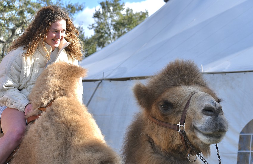 Lakewood Ranch's Emma Burke tries a camel ride.