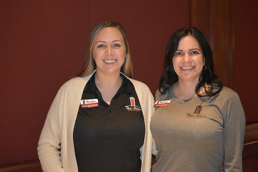 New members Miranda Dupuis and Denise Boykin of Red Door Painting