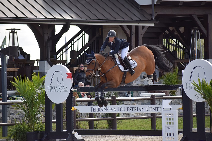 Stephanie Gallucci and Broken Heart run through the course at TerraNova but fail to make the final four.