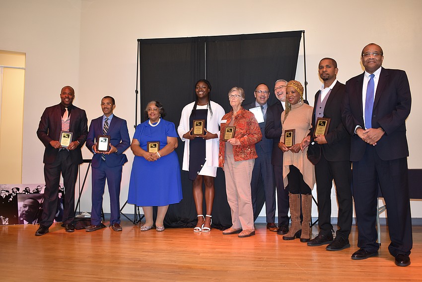 The 2023 award recipients gather together for a group picture.