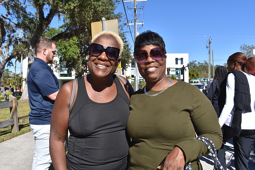 Velvet Sumpter and Norrece Wright arrive at Dr. Martin Luther King Jr. Memorial Park