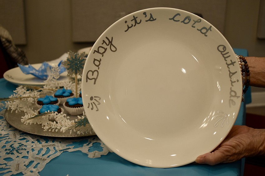 Jean Troyer made these plates using Sharpies. Bake in a 350 degree oven for 30 minutes for the marker to become permanent.