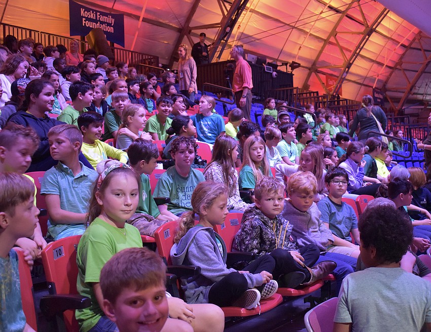 Sarasota and Manatee county students attend the Circus Arts Conservatory's Science Machine.
