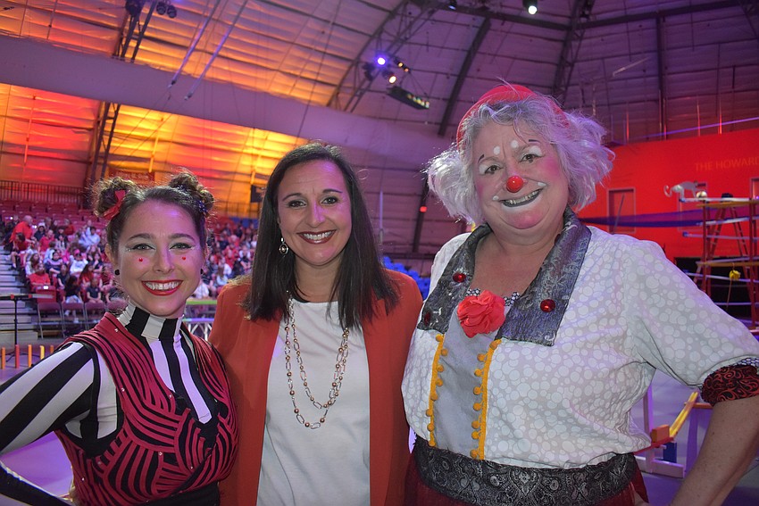 Performer Rikki Hettig-Rolfe Meaux, CAC executive vice president and COO Jennifer Mitchell and Education Outreach Program Manager Karen Bell.