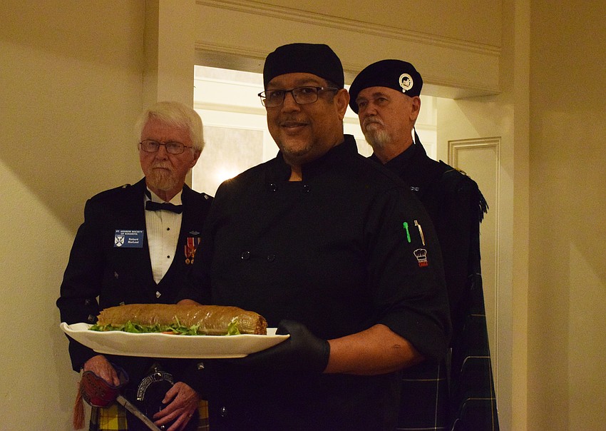 The parading of the haggis begins.