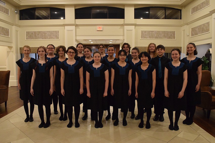 Sarasota Young Voices performs at St. Andrew of Society of Sarasota's Burns Supper. The group will be going to Scotland to perform in the summer.