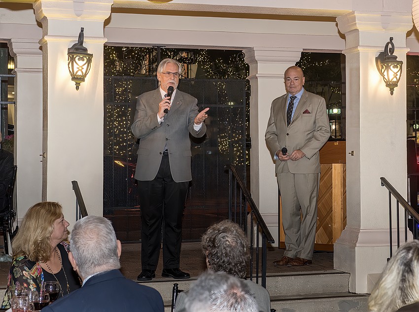 Artistic Director Victor DeRenzi speaks to the audience.