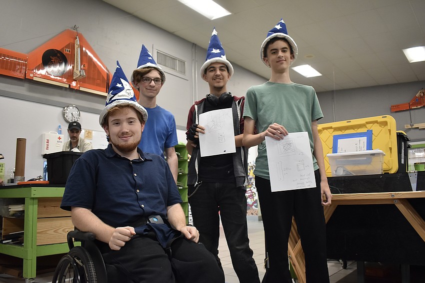 Lukas Hack, Alex Ditucci, Chase Contreras and Tristan Linander give a sneak peak to their design sketches.