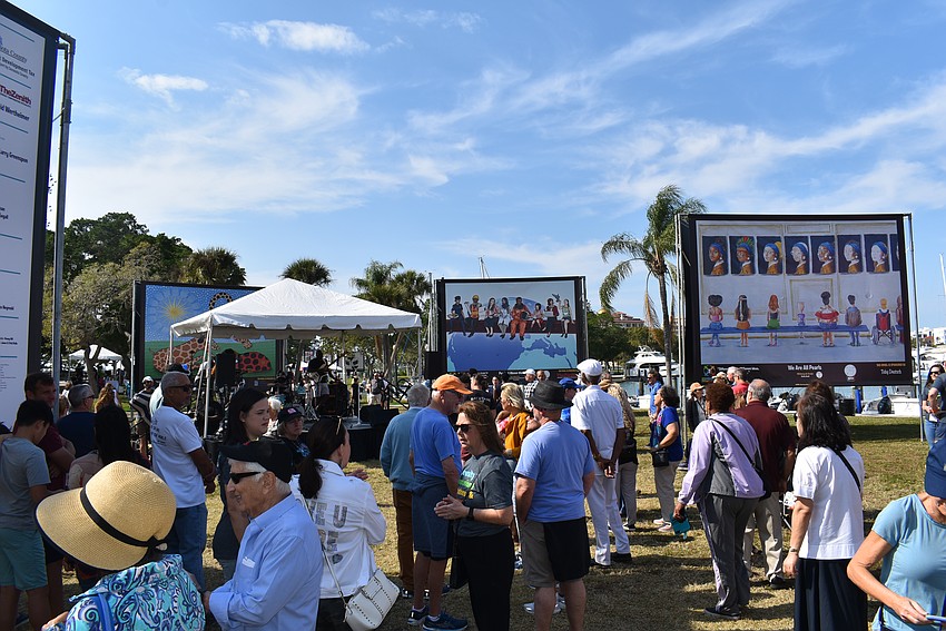 Hundreds gather at Embracing Our Differences 20th Anniversary Grand Opening to admire and recognize the artwork that celebrates diversity.