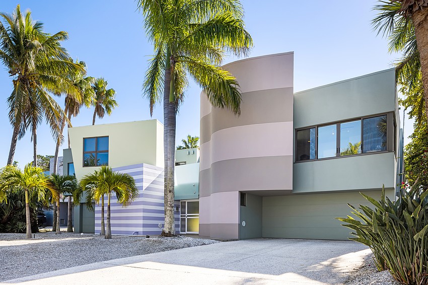 The home is finished in a variety of pastels.