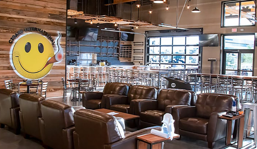 Cigarsinternational.com says that its 6,000-square-foot-plus Tampa and Lutz stores feature more than 1,300 cigar brands, full-service bars, indoor and outdoor lounges, flat-screen TVs and ventilation systems.