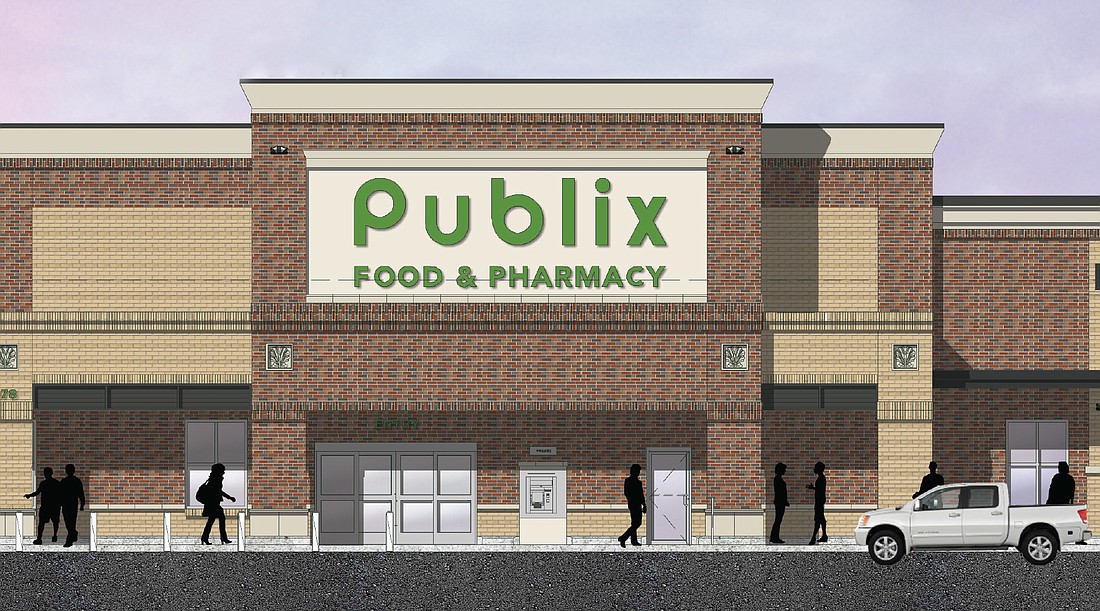 An artist&#39;s rendering of the Harbour Place Shopping Center Publix.
