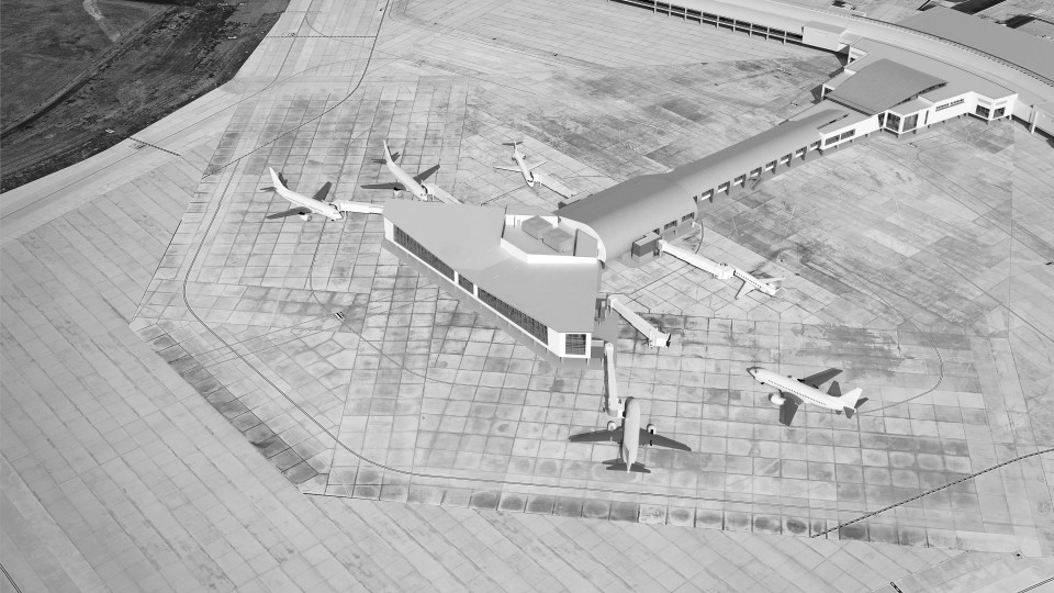 The Concourse B expansion at Jacksonville International Airport.