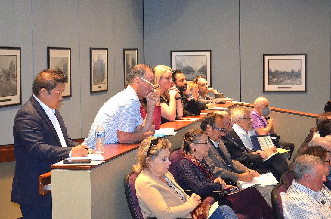 It was standing room only in January's attainable housing town hall as the Sarasota City Hall meeting chambers.