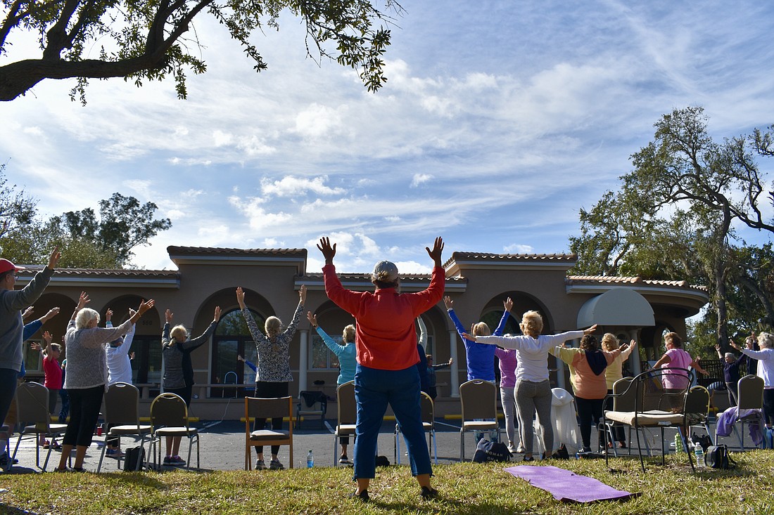 About 50 people attend FIt Fest at The Paradise Center on Tuesday.