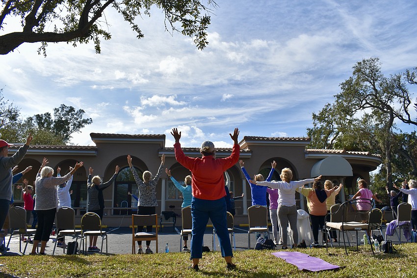About 50 people attend FIt Fest at The Paradise Center on Tuesday.