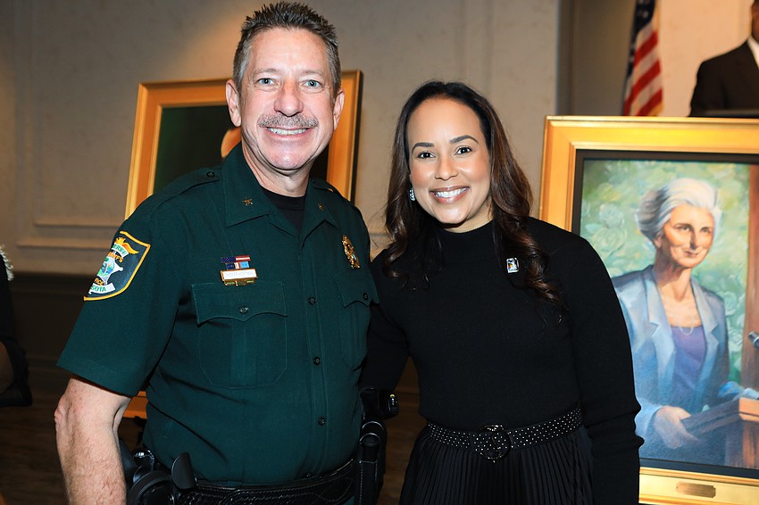 Sheriff Kurt Hoffman and event chairwoman Jade Davis