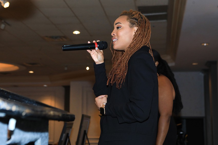 Westcoast Black Theatre Troupe singers entertain the audience throughout the luncheon.