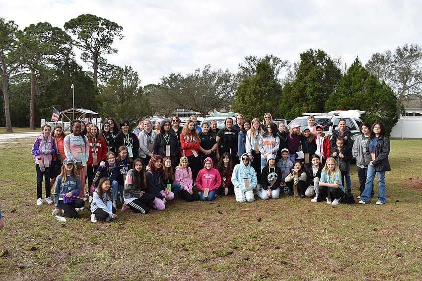 Girl Scouts gather to get ready for a zombie attack at Camp Honi Hanta in Bradenton. The event was designed to teach the girls survival tactics.