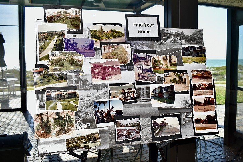 Displays of old photos decorate the Seaplace clubhouse for its 50th anniversary.