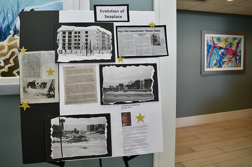 Old Longboat Observer articles are mixed into the memorablilia.