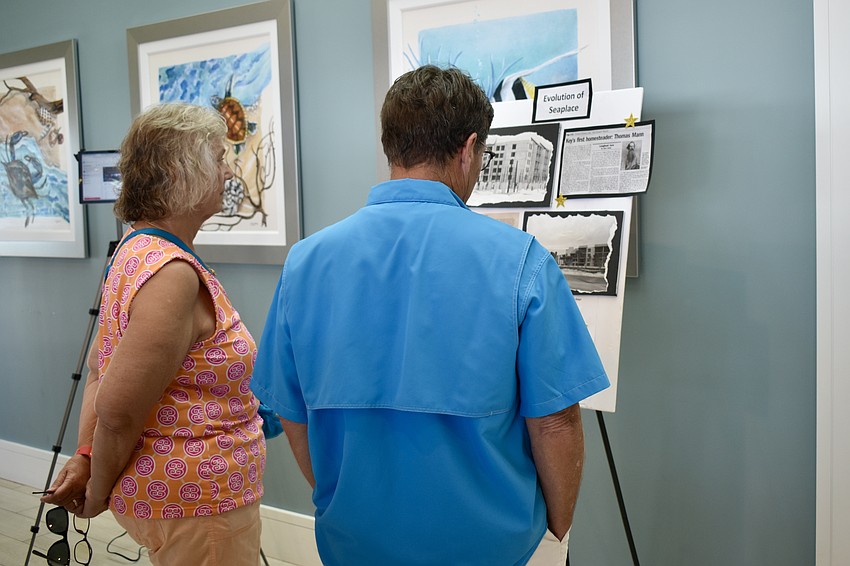 Barb and Jeff Harkins check out the 