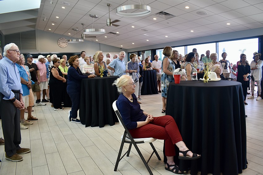 The clubhouse is at capacity for the 50th anniversay of Seaplace.