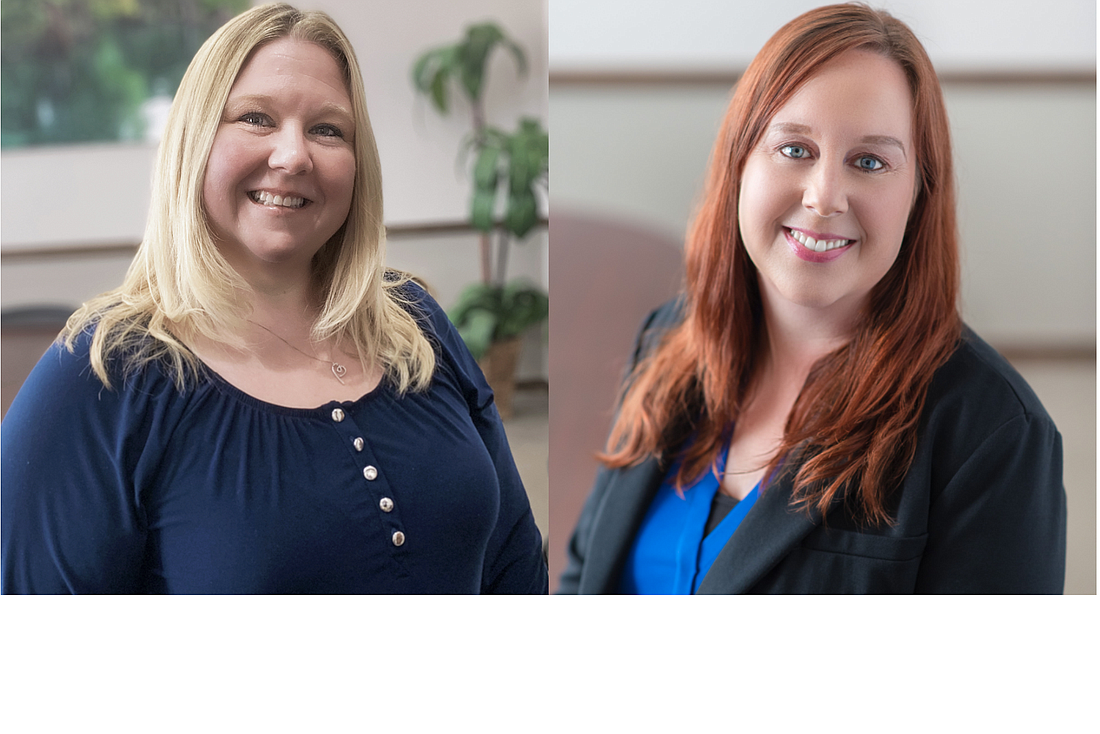 Jessica Nelson, vice president of quality assurance, and Jennifer Stephenson, senior vice president of Volusia County services. Courtesy photos