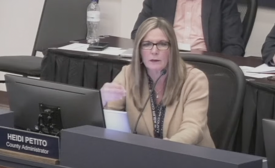 County Administrator Heidi Petito. Image from Commission meeting livestream