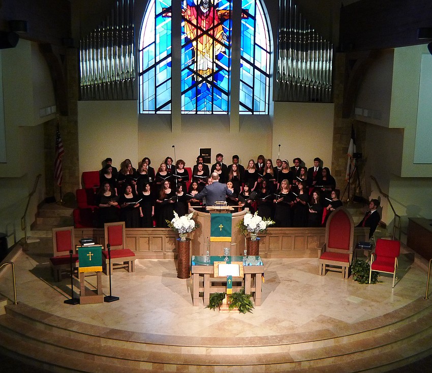 The Braden River High School Chorus performs at Christ Church.