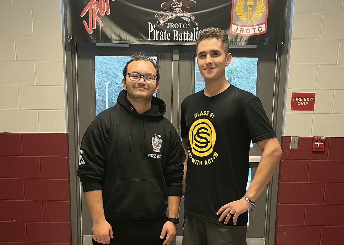 Braden River High School senior Christian Bell is nominated to the U.S. Naval Academy, and senior Terrence Tysall is nominated to the U.S. Naval and Air Force academies.