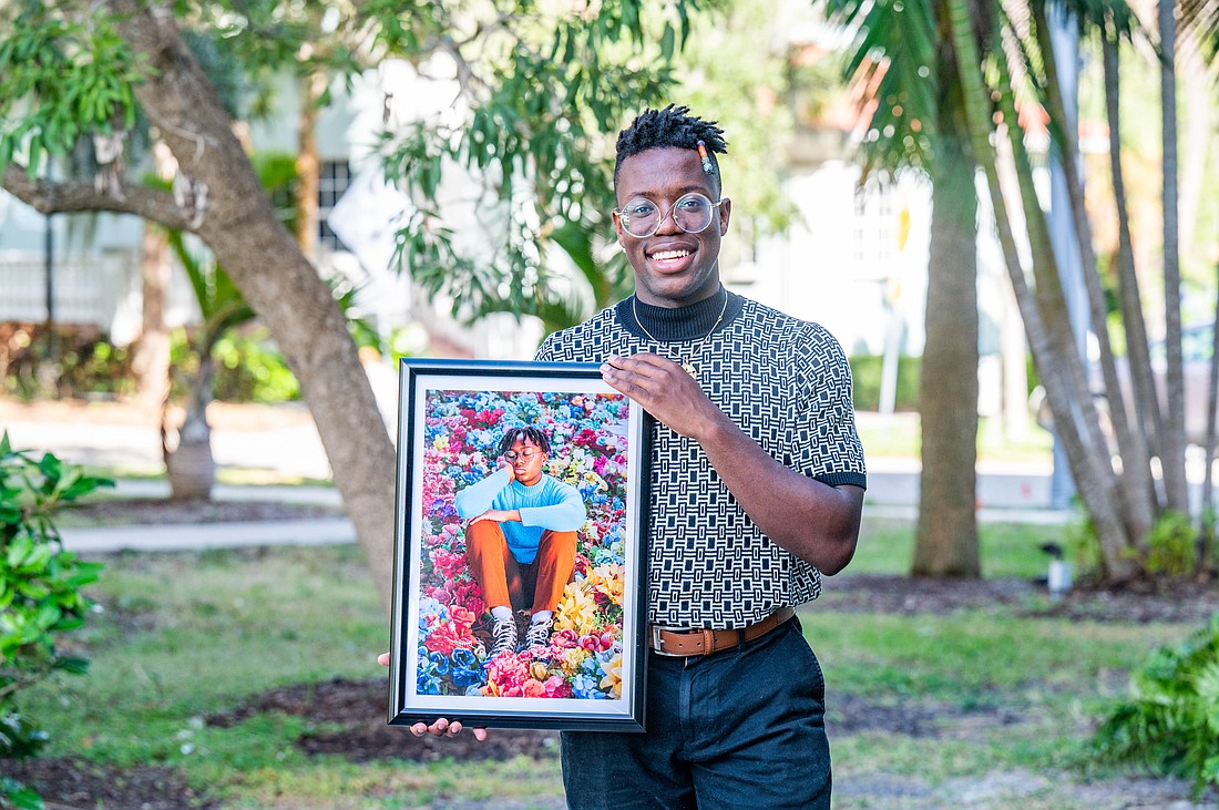 Artist and Ringling College student Jesse Clark was selected to coordinate the “Visions in Black” program at area-based colleges. He also created this year’s poster art.