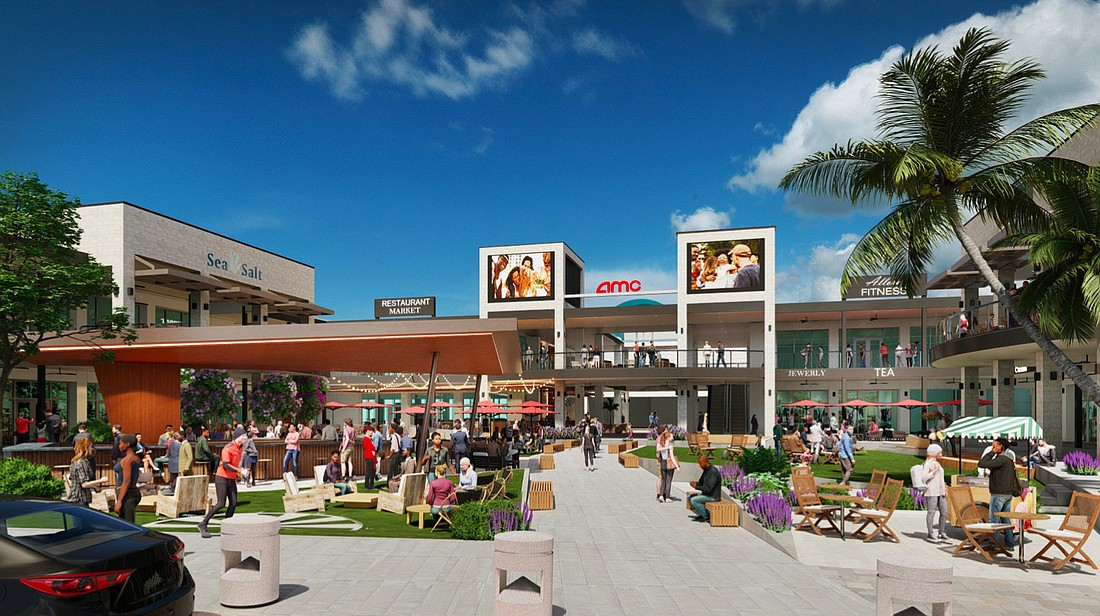 An artist's rendering of the reimagined Sundial shopping, dining and entertainment complex in downtown St. Petersburg.
