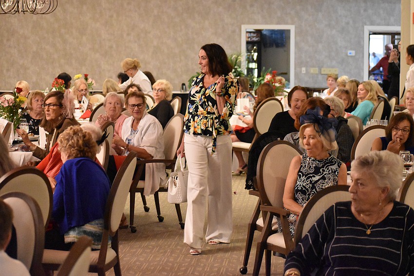 Palm Aire's Pattie Meades is the center of attention.